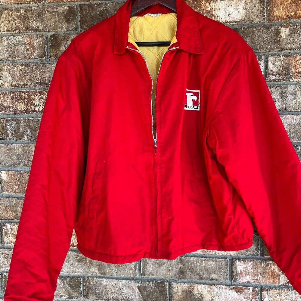 vintage 70s or 80s Bonner full zip red jacket with logo
